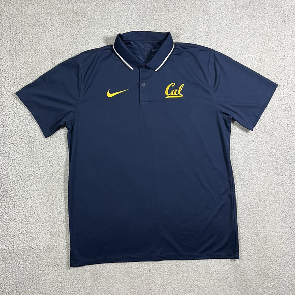 California Golden Bears Shirt Mens Large Nike Dri-Fit Polo Short Sleeve NCAA - Picture 1 of 10